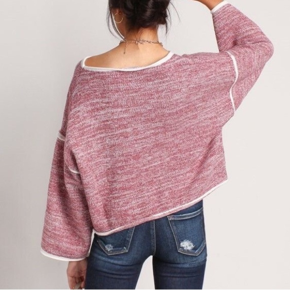 Boxy Knit Nordstrom Wide Sleeve Sweater Size M
